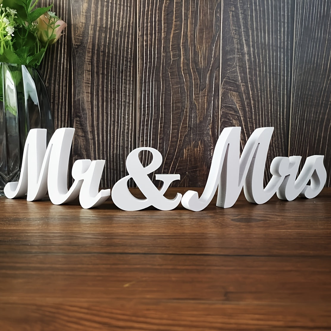 3pcs Mr & Mrs Deko-Aufsteller