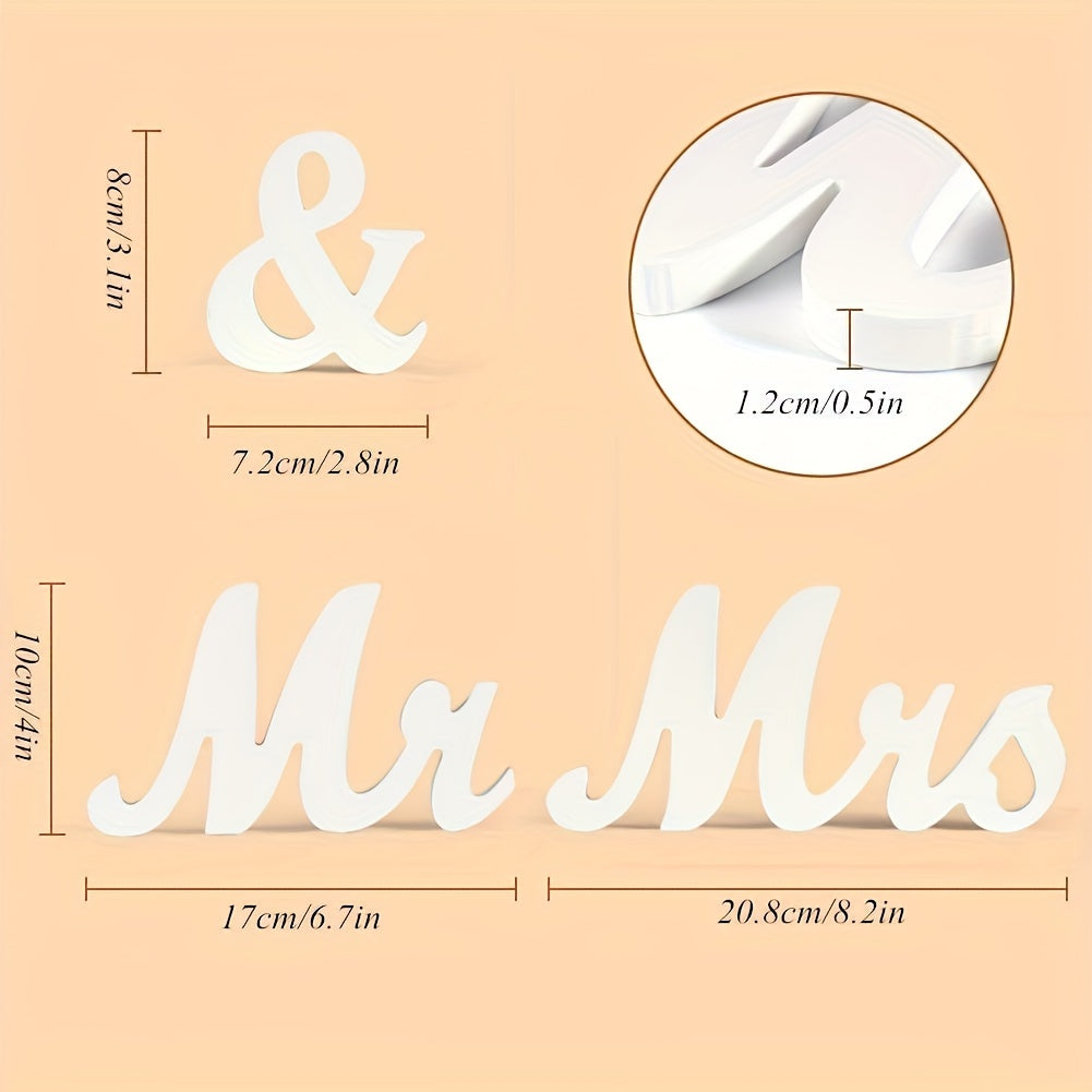 3pcs Mr & Mrs Deko-Aufsteller