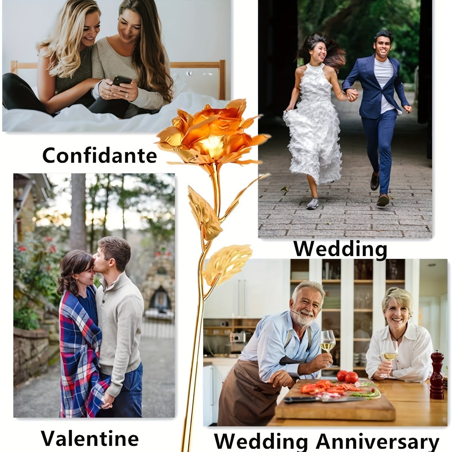 2pcs/Set, Artificial Golde Folien-Rose And Love Base Valentine's Day Gift, Beautiful Galaxy Crystal Rose, Rainbow Rose, Wedding Birthday Grandmother Mother's Day Teachers' Day Christmas New Year Gift, Home Wedding Decoration