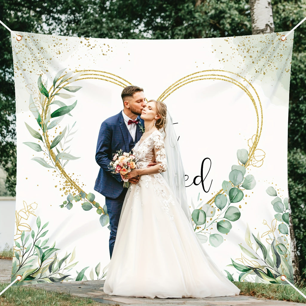 Herz ausschneiden Brautpaar-Spiel Photo Background Heart-Shape Party Wedding Decoration Engaged Banner