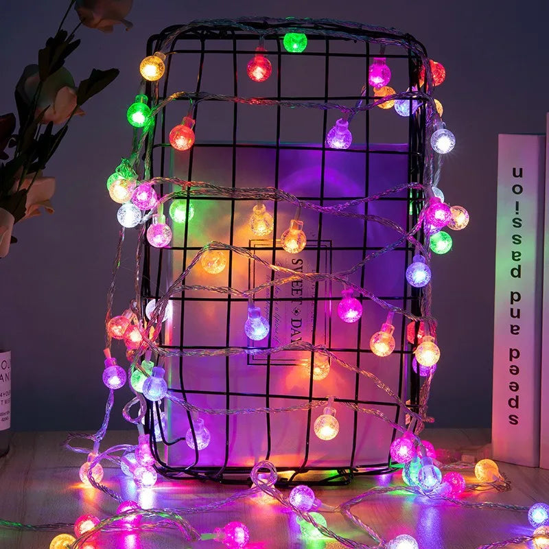 Christmas DIY Decorations LED String Lights Solar Star Outdoor Waterproof Fairy Lights Gardens Wedding Christmas Home Decors