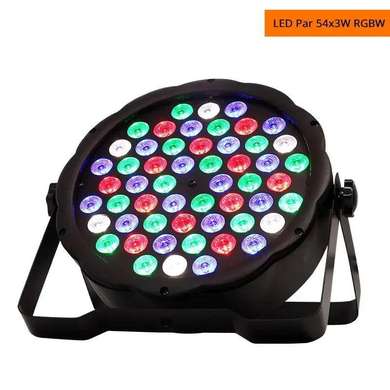 LED 54x3W RGB Stage Light Party Disco Bar Nightclub Projector Lamp Voice Control Flash DJ Strobe Lightings For Wedding Birthday