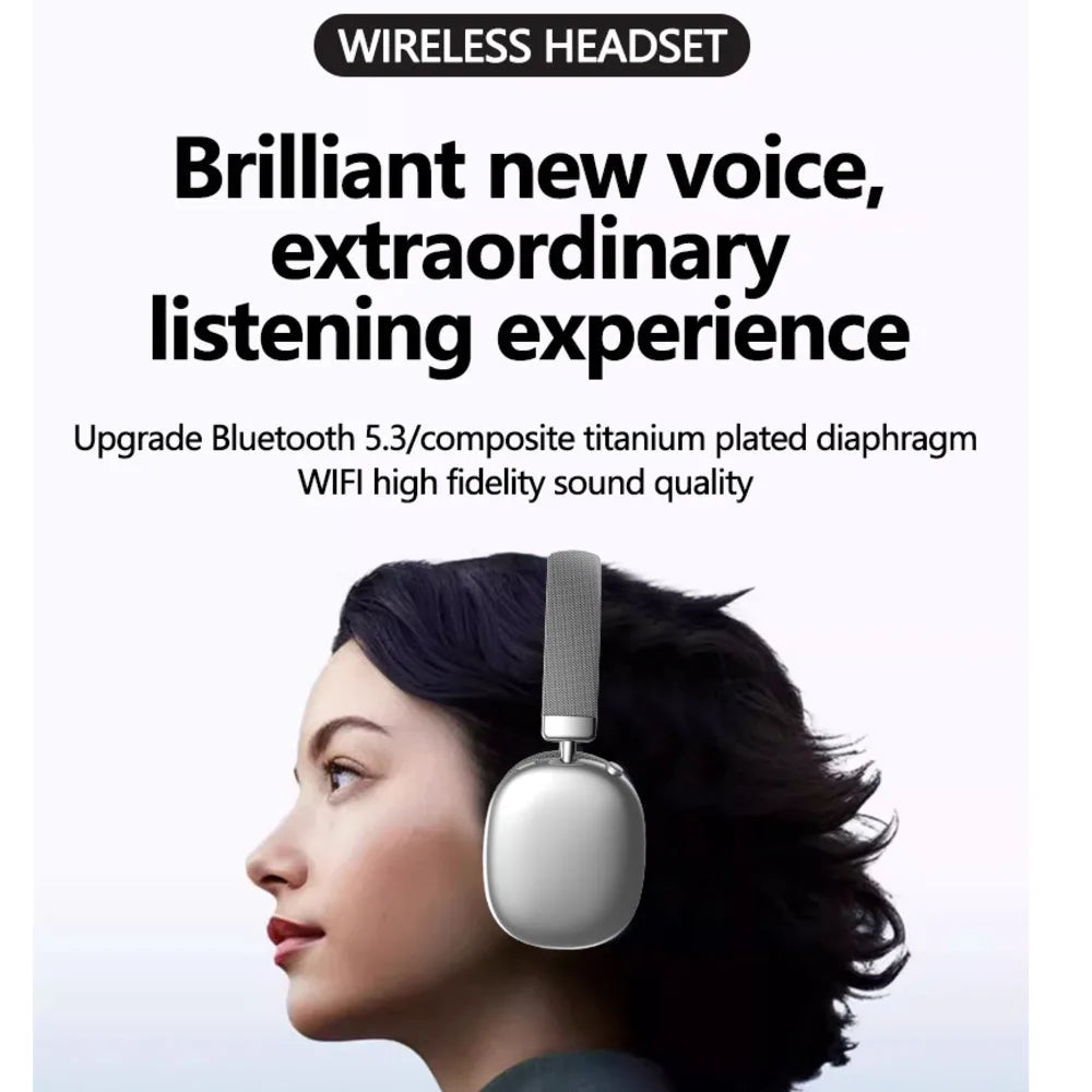 Original Over-Ear Wireless Bluetooth Headphones Noise Cancelling Microphone Gaming Head  Mounted Earphones Supports TF Card