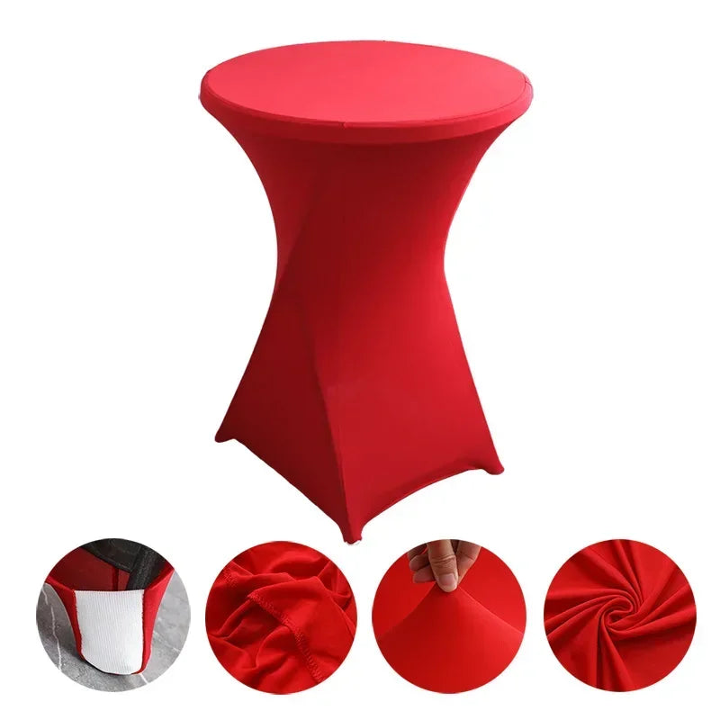 Stehtisch-Hussen  Spandex Table Covers Round Cloth High Bar
