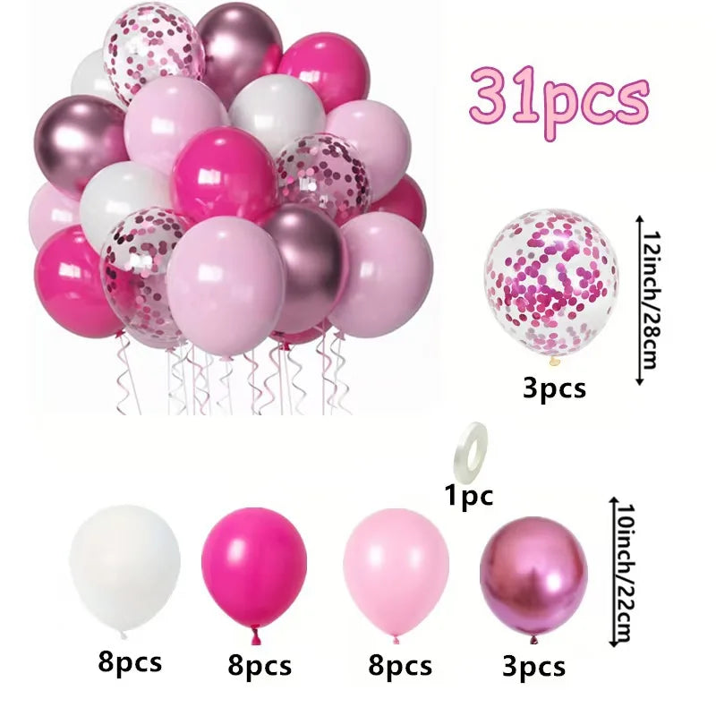Balloon birthday decoration set layout wedding party supplies Children's Day anniversary background atmosphere sequin balloon de