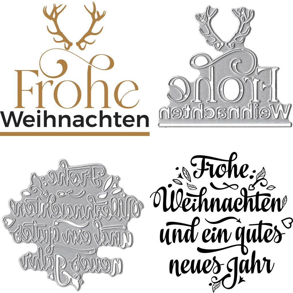Prägestempel Frohe Weihnachten Und Ein Gutes Neues Jahr Metal Cutting Die For Greeting Card Making Scrapbook DIY Gift 2025 New