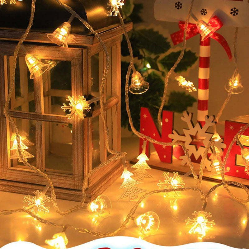 Christmas DIY Decorations LED String Lights Solar Star Outdoor Waterproof Fairy Lights Gardens Wedding Christmas Home Decors