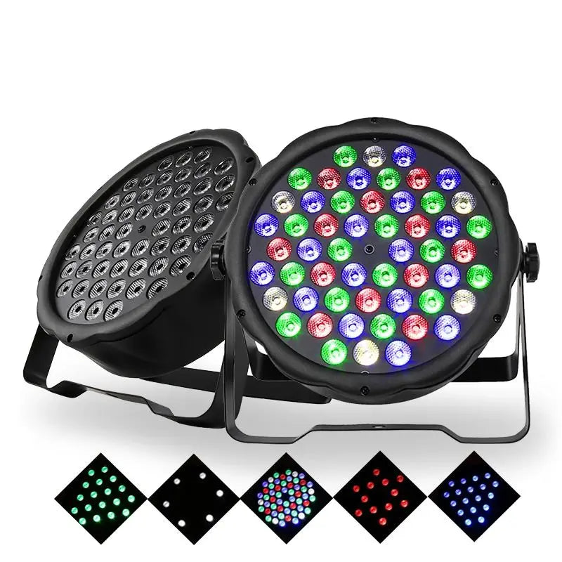 LED 54x3W RGB Stage Light Party Disco Bar Nightclub Projector Lamp Voice Control Flash DJ Strobe Lightings For Wedding Birthday