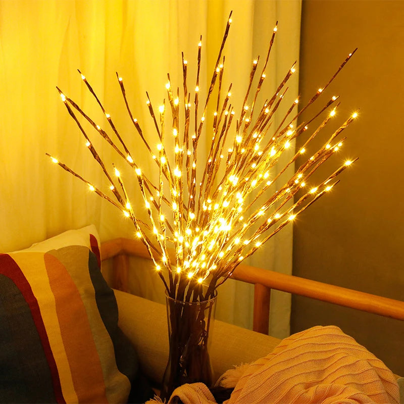20LED Tree Branch Light Battery Power Fairy String Light For Bedroom Birthday Wedding Party Home Romantic Vase Decor Branch Lamp