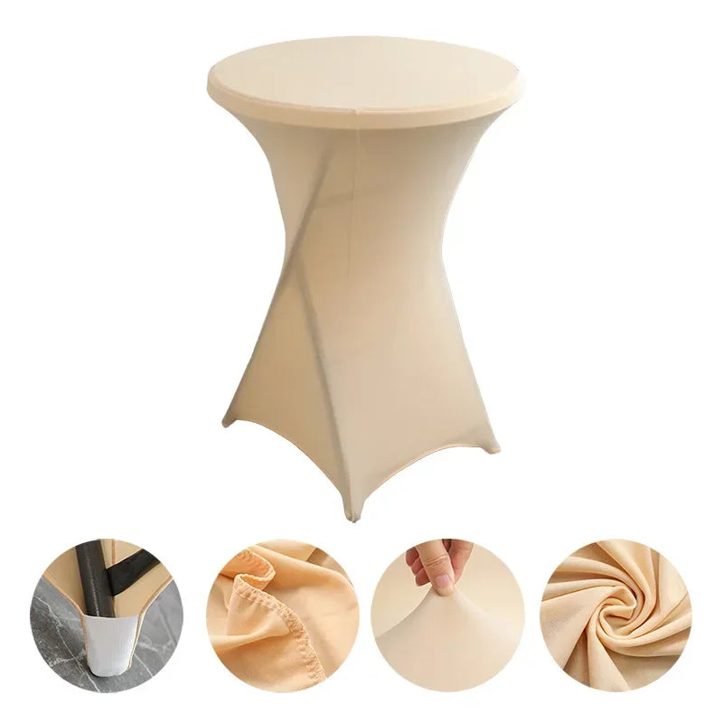 Stehtisch-Hussen  Spandex Table Covers Round Cloth High Bar