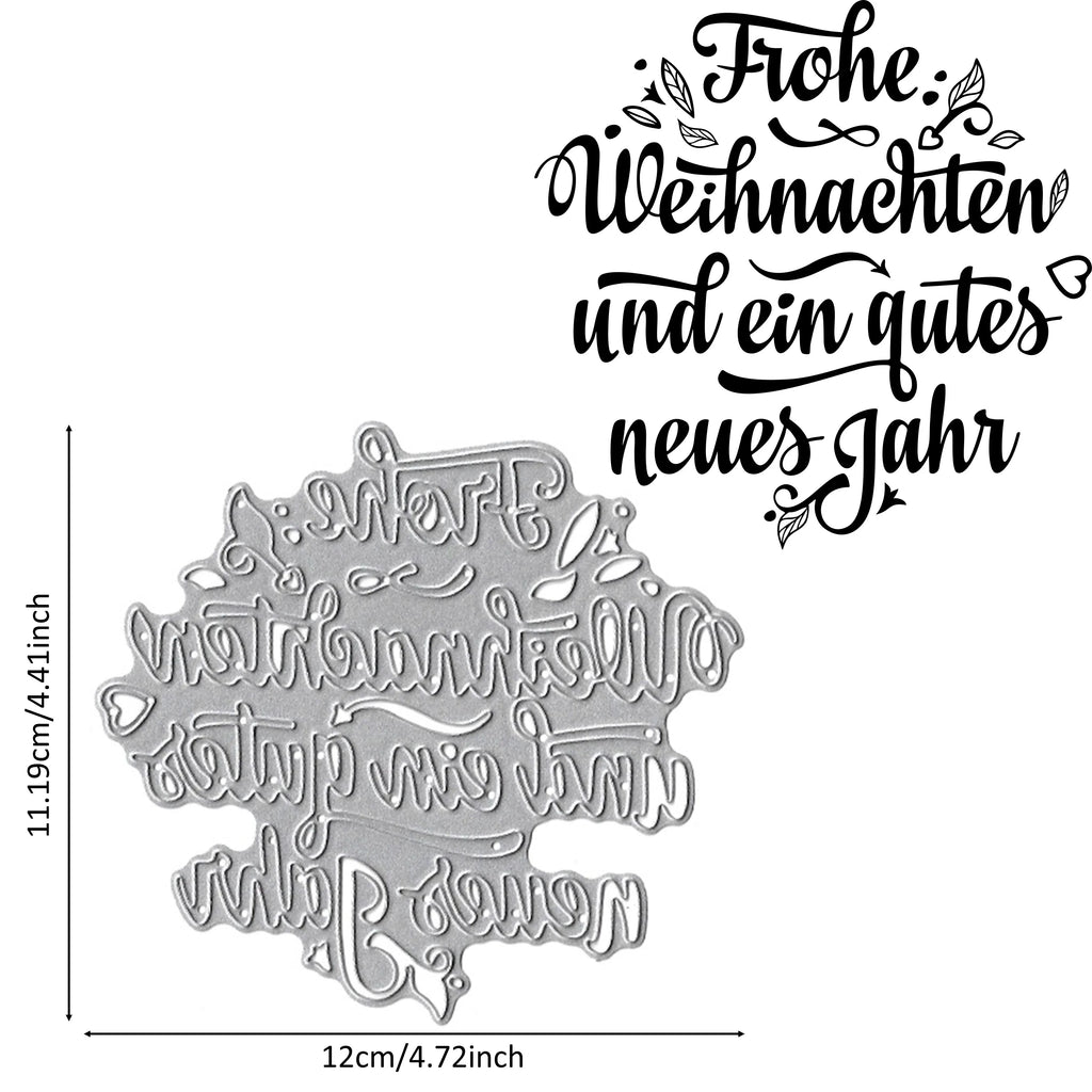 Prägestempel Frohe Weihnachten Und Ein Gutes Neues Jahr Metal Cutting Die For Greeting Card Making Scrapbook DIY Gift 2025 New