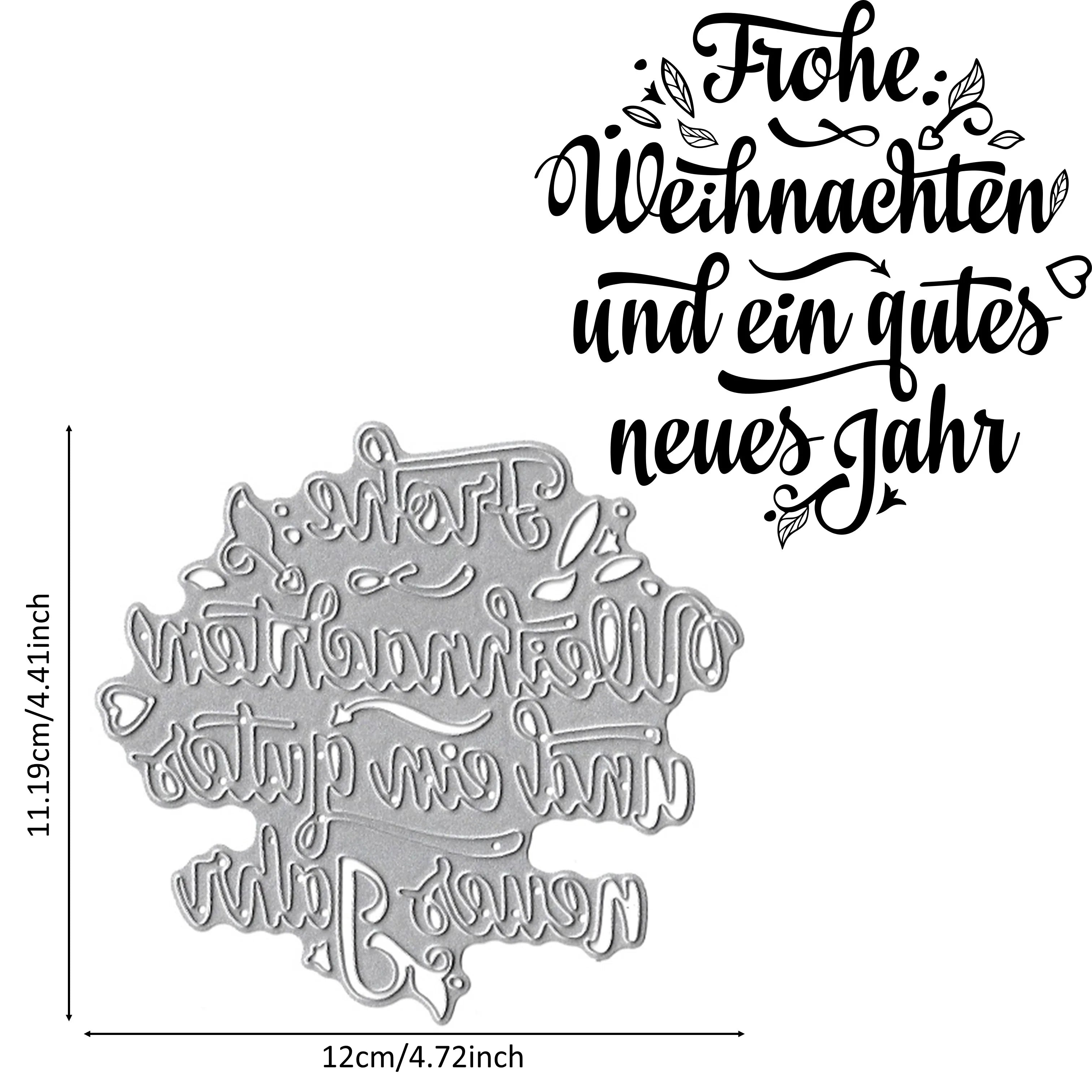 Prägestempel Frohe Weihnachten Und Ein Gutes Neues Jahr Metal Cutting Die For Greeting Card Making Scrapbook DIY Gift 2025 New