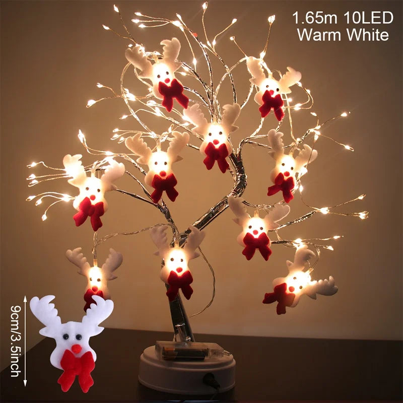 Weihnachten Deko Snowman Christmas LED Garland String Light Merry Christmas Decorations Cristmas Tree Ornament Xmas Navidad Gifts