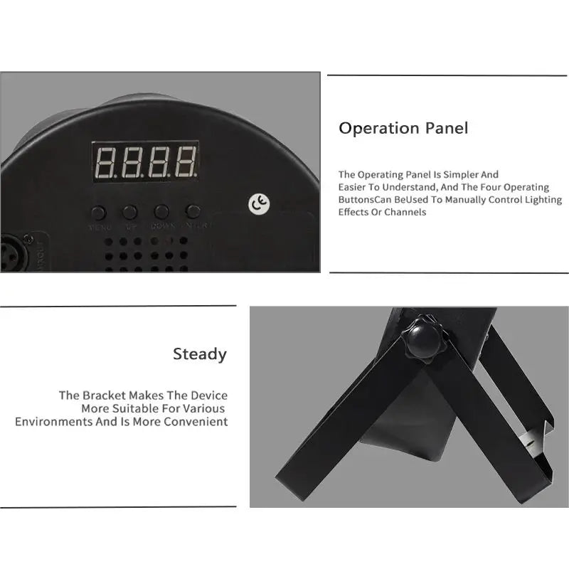 LED 54x3W RGB Stage Light Party Disco Bar Nightclub Projector Lamp Voice Control Flash DJ Strobe Lightings For Wedding Birthday