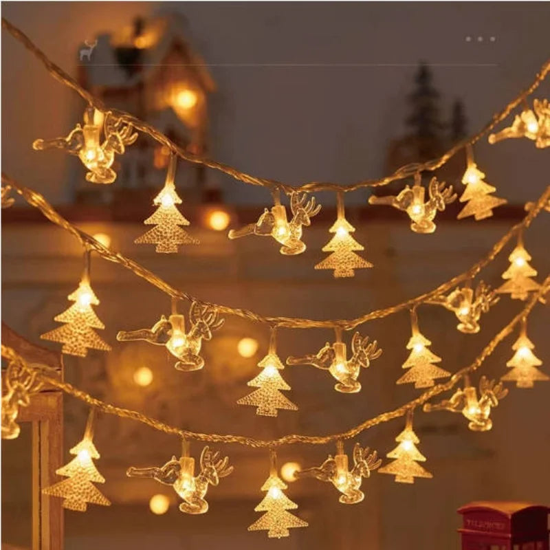 Christmas DIY Decorations LED String Lights Solar Star Outdoor Waterproof Fairy Lights Gardens Wedding Christmas Home Decors