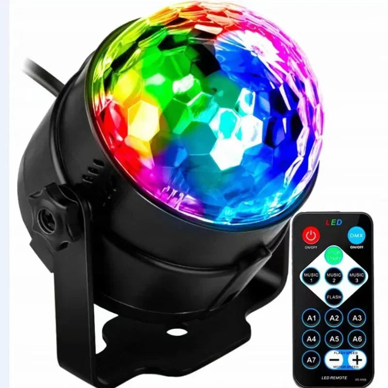 Disco Light Colorful LED Stage Light 5V RGB Laser Projector Lamp DJ Party Light for Home KTV Bar Xmas