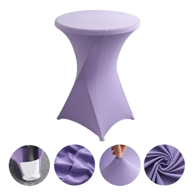Stehtisch-Hussen  Spandex Table Covers Round Cloth High Bar