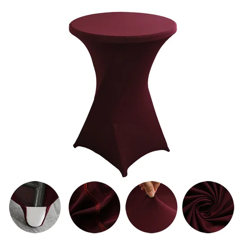Stehtisch-Hussen  Spandex Table Covers Round Cloth High Bar