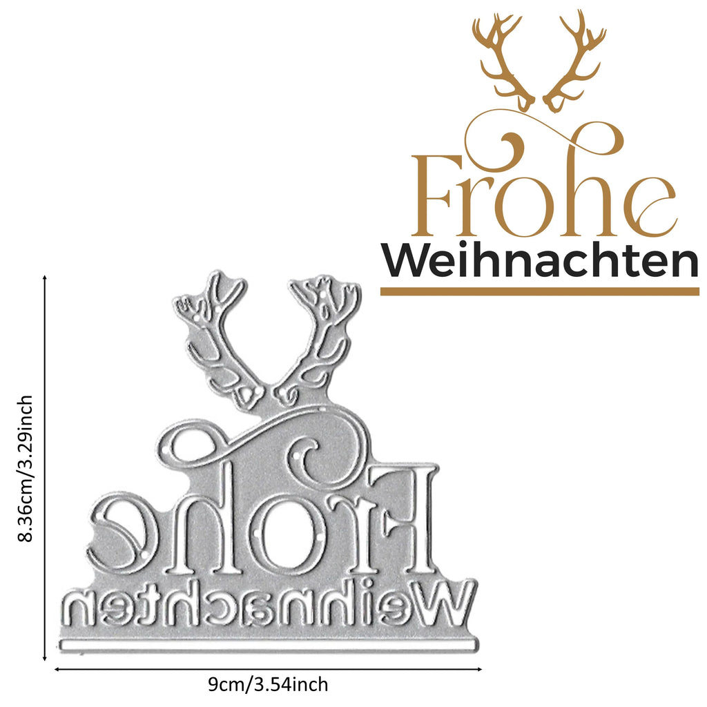 Prägestempel Frohe Weihnachten Und Ein Gutes Neues Jahr Metal Cutting Die For Greeting Card Making Scrapbook DIY Gift 2025 New