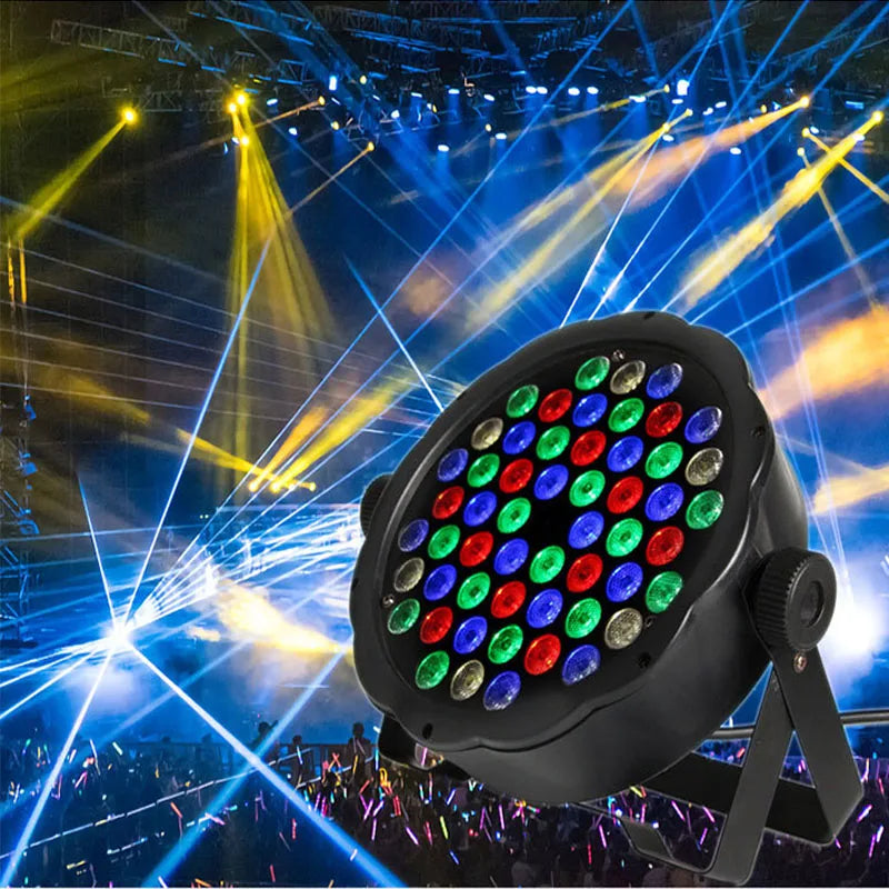 LED 54x3W RGB Stage Light Party Disco Bar Nightclub Projector Lamp Voice Control Flash DJ Strobe Lightings For Wedding Birthday
