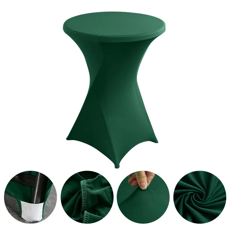 Stehtisch-Hussen  Spandex Table Covers Round Cloth High Bar