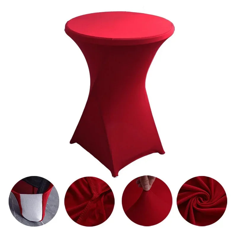 Stehtisch-Hussen  Spandex Table Covers Round Cloth High Bar