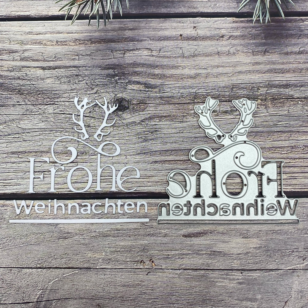 Prägestempel Frohe Weihnachten Und Ein Gutes Neues Jahr Metal Cutting Die For Greeting Card Making Scrapbook DIY Gift 2025 New