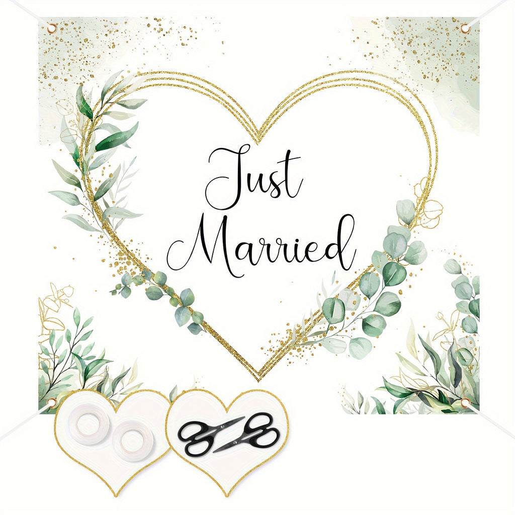 Herz ausschneiden Brautpaar-Spiel Photo Background Heart-Shape Party Wedding Decoration Engaged Banner