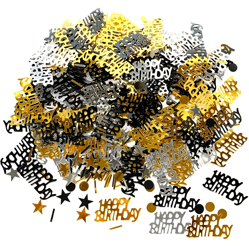 100pcs Birthday Party Casting Paper Chips Black Golden Birthday Party Confetti Birthday Party Decoration Paper Chips Birthday Party Decoration